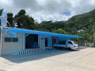 Hidden Spring factory and depot in Au Cap, Mahe